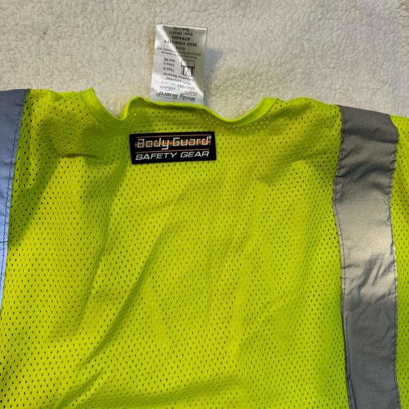 Men's Body Guard Safety Vest L/XL Orange Reflective Material - Picture 9 of 10